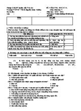 Đề kiểm tra học kì II Sinh học lớp 9 - Năm học 2015-2016 - Trường THCS Nguyễn Bỉnh Khiêm